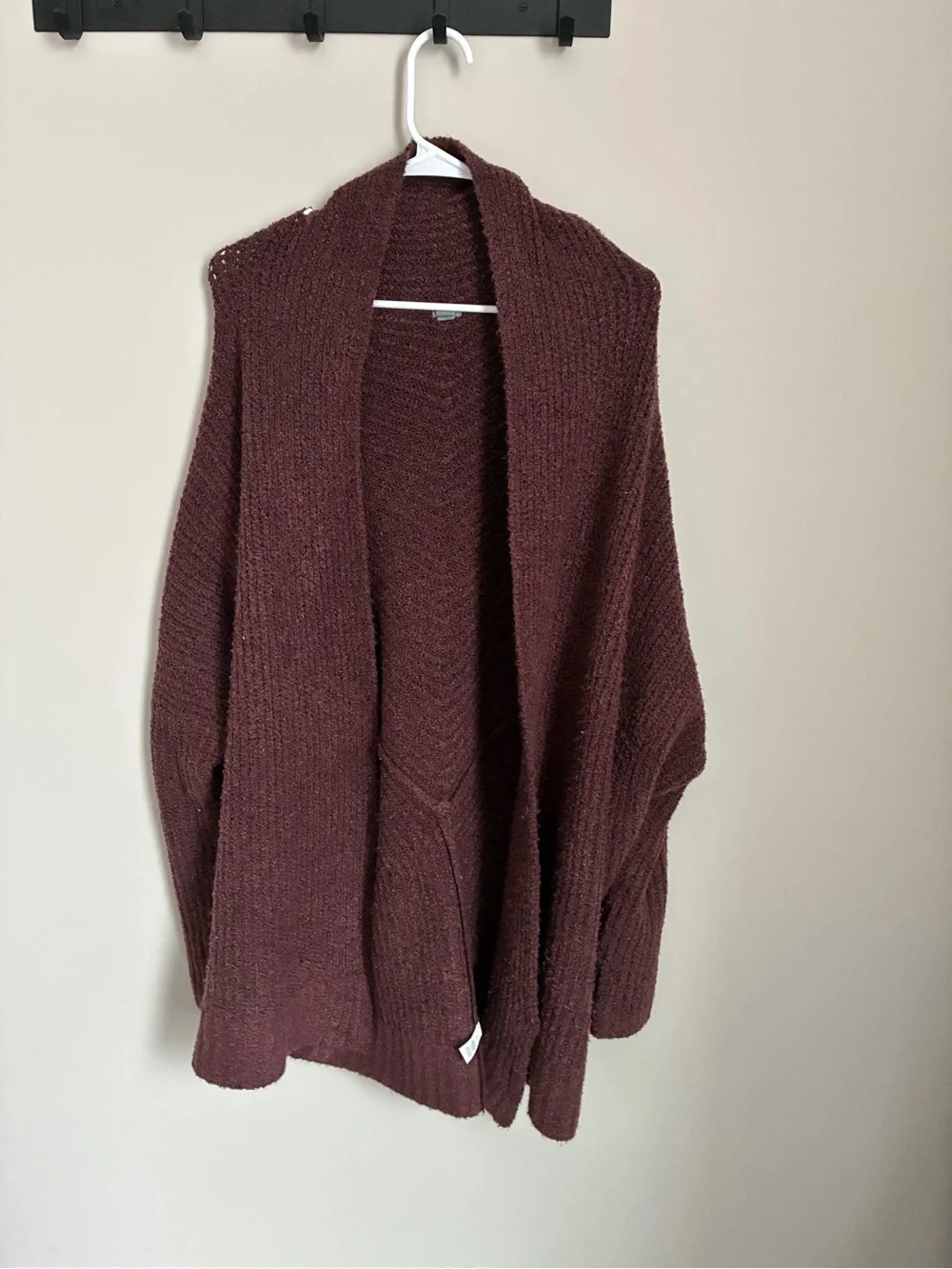 Aerie Brown Oversized Wrap Cardigan Size Small